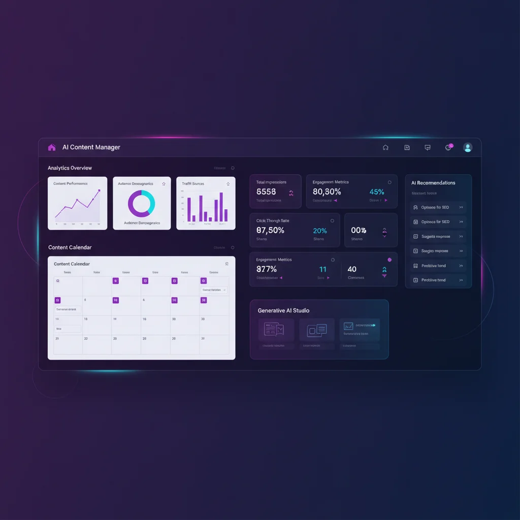AI content manager dashboard