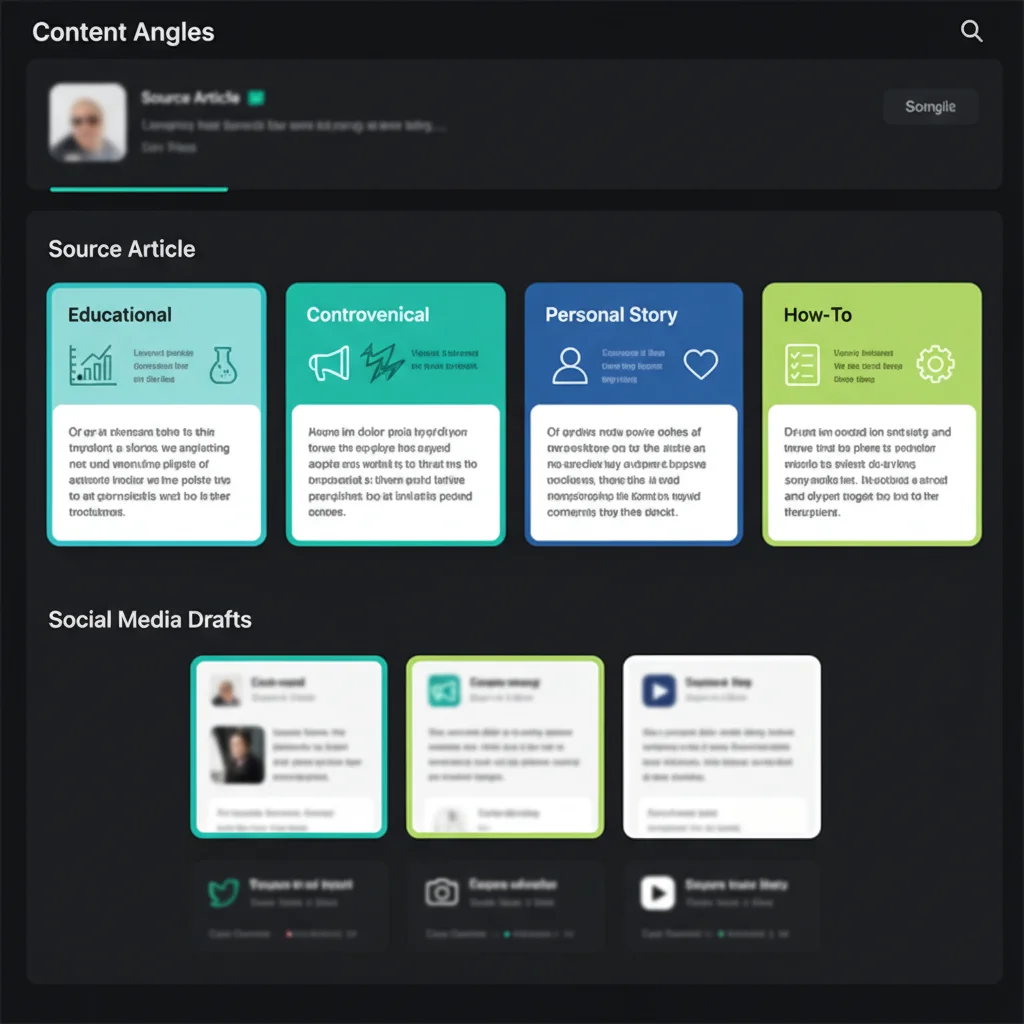 Content-Blickwinkel - Mehrere Perspektiven aus einem Artikel