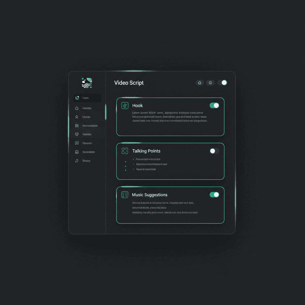Interface de génération de scripts TikTok