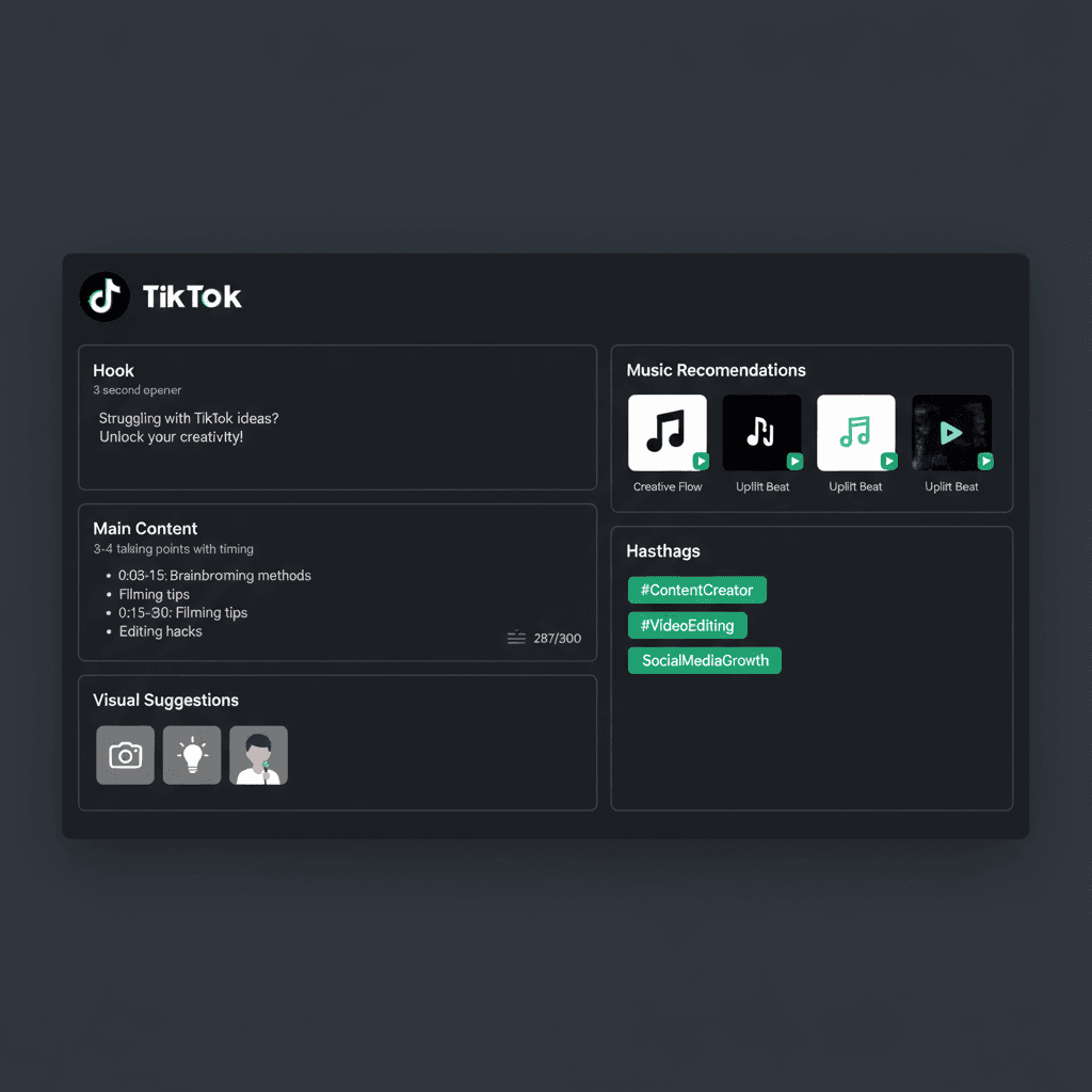 Générateur de Scripts Vidéo TikTok avec Reangle