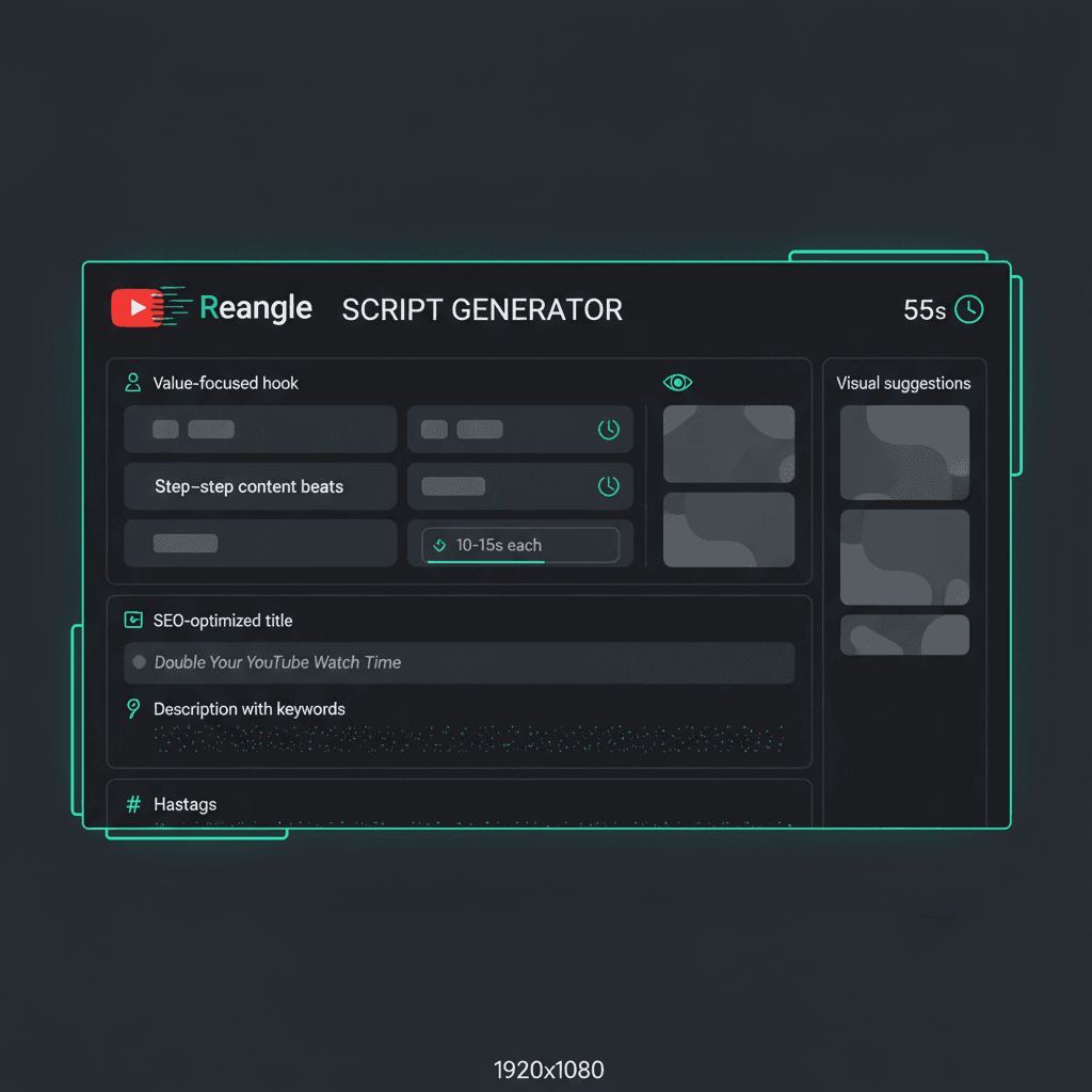 YouTube Shortsスクリプト生成インターフェース
